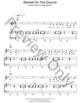 Blanket on the Ground piano sheet music cover